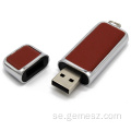 Läder USB Flash Drive Anpassad logotyp